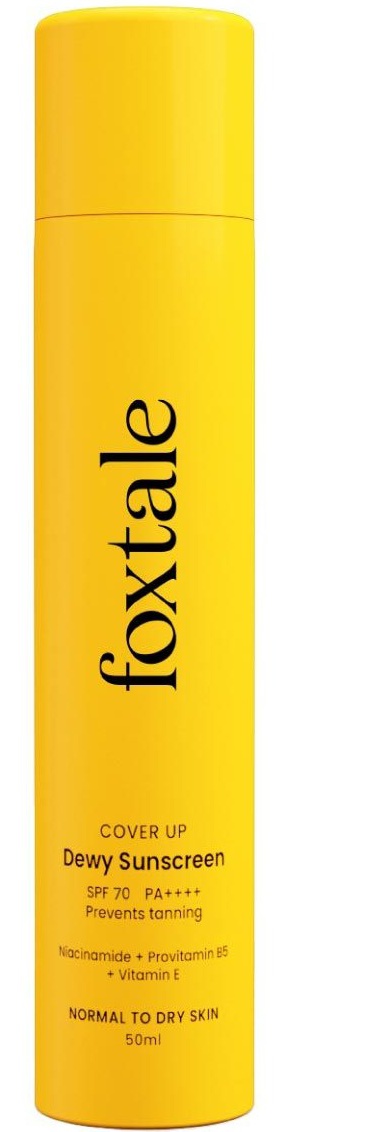 Foxtale Cover Up SPF 70 Pa++++ Dewy Sunscreen With Niacinamide + Provitamin B5 + Vitamin E