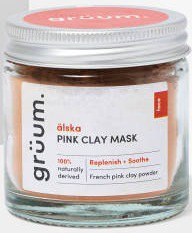 Grüum Älska Pink Clay Face Mask