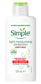 Simple Kind Defence Antibacterial Light Moisturiser