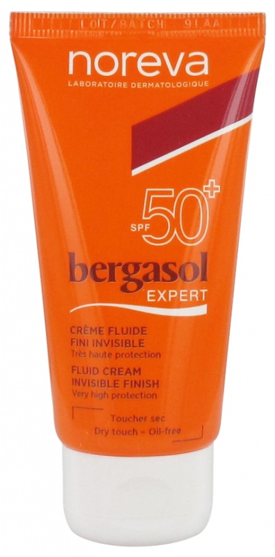 Noreva Bergasol Expert 50+ Fluid Cream Invisible Finish