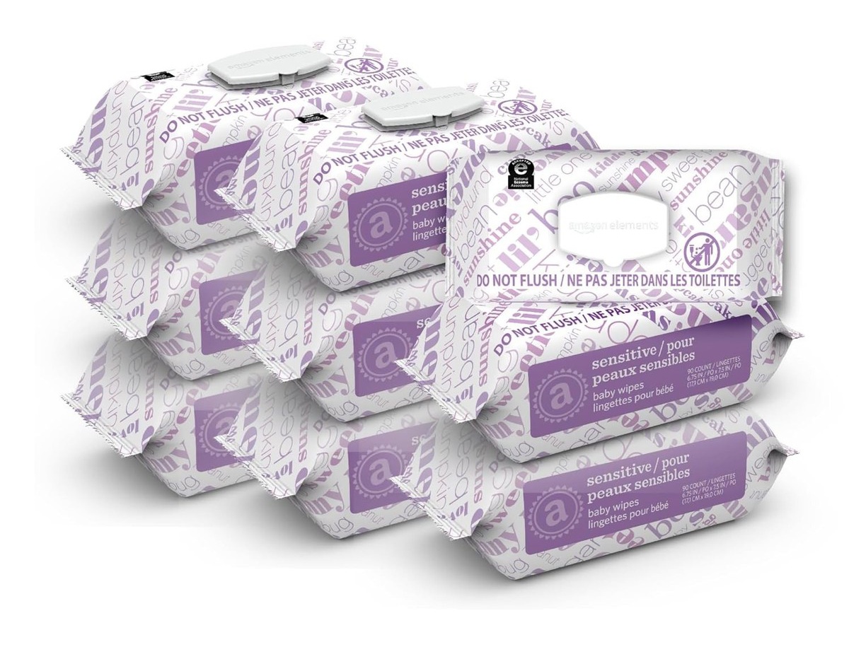 Amazon Elements Baby Wipes, Sensitive