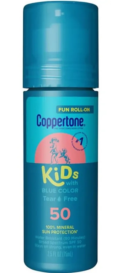 Coppertone Coppertone Sport Kids Blue Color Roll-on SPF50 Sunscreen