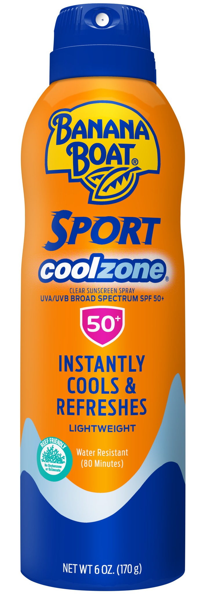 Banana Boat Sport Cool Zone Clear Spray Sunscreen Broad Spectrum SPF 50