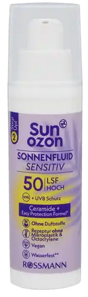 Sun Ozon Sonnenfluid Sensitiv Lsf 50 Ceramide + Easy Protection Formel