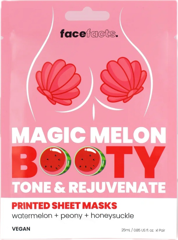 Face facts Magic Melon Booty Printed Sheet Masks