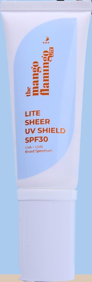 The Mango Flamingo Lite Sheer UV Shield SPF30