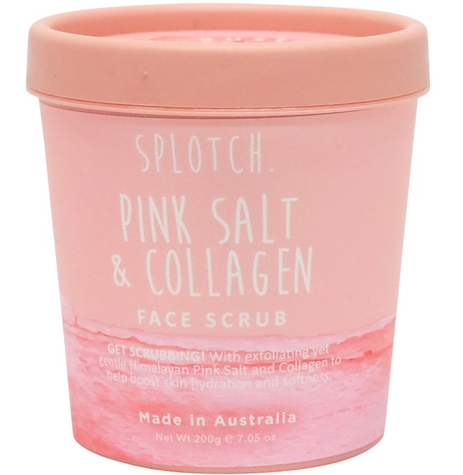 Organik botanik Splotch Tub Pink Salt & Collagen Face Scrub