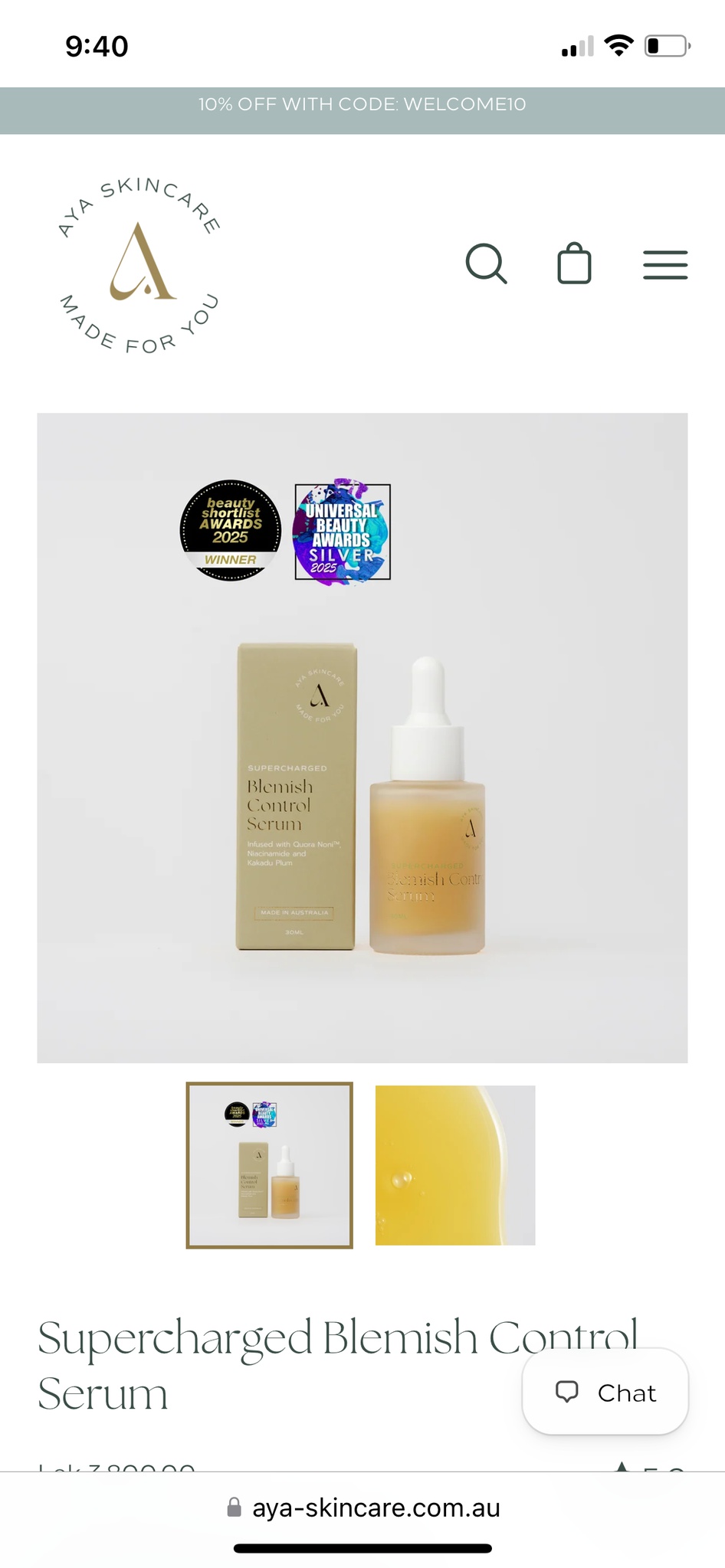 Aya skincare Blemish Serum