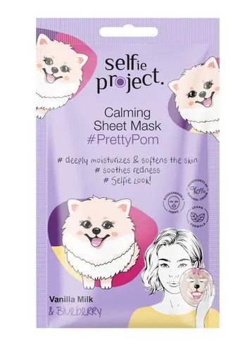 Selfie Project Calming Sheet Mask Pretty Pom