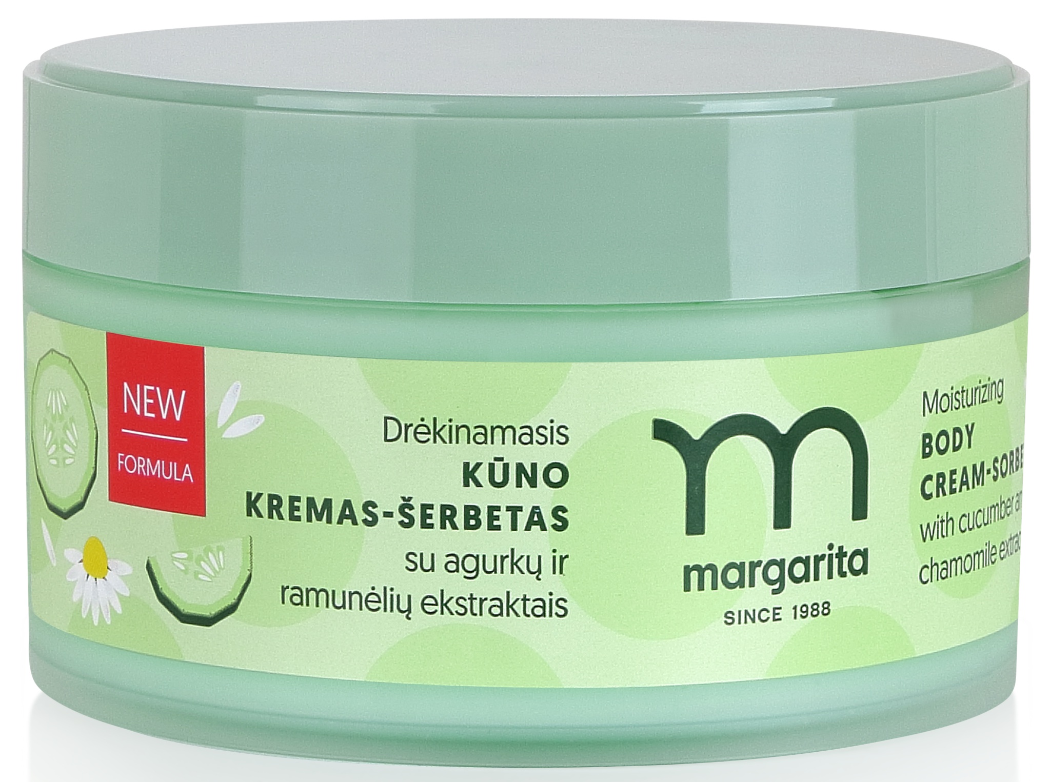 Margarita Moisturizing Body Cream-sorbet With Cucumber And Chamomile Extracts