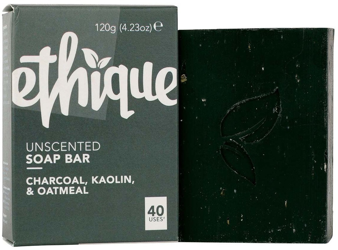 Ethique Unscented Charcoal, Kaolin, & Oatmeal Soap Bar
