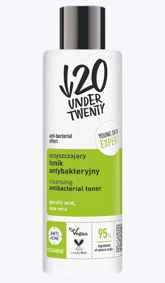 Under Twenty Anti Acne 95% Natural Cleansing Antibacterial Toner Vegan