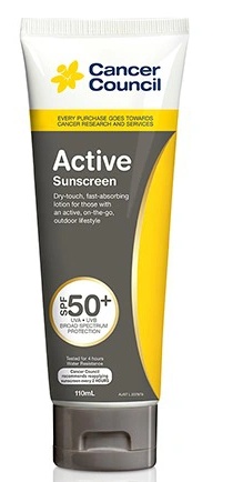 Cancer Council Active Sunscreen Lotion Spf50+