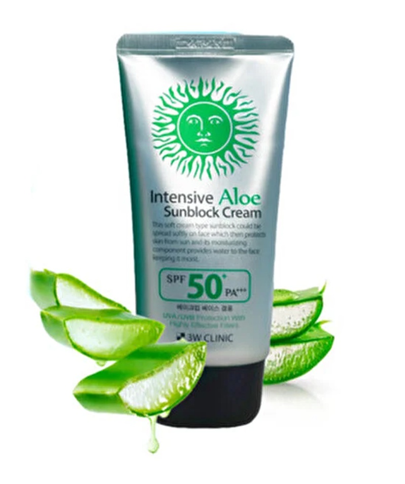 3W Clinic Intensive Aloe Sunblock Cream SPF 50+ Pa+++ (70ml)