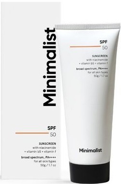 minimalist SPF 50 Pa ++++ Sunscreen With Multivitamin For Reducing Photoaging & No White Cast