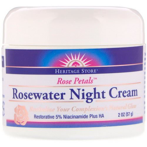 Heritage Store Rosewater and Niacinamide Nighttime Moisturizer