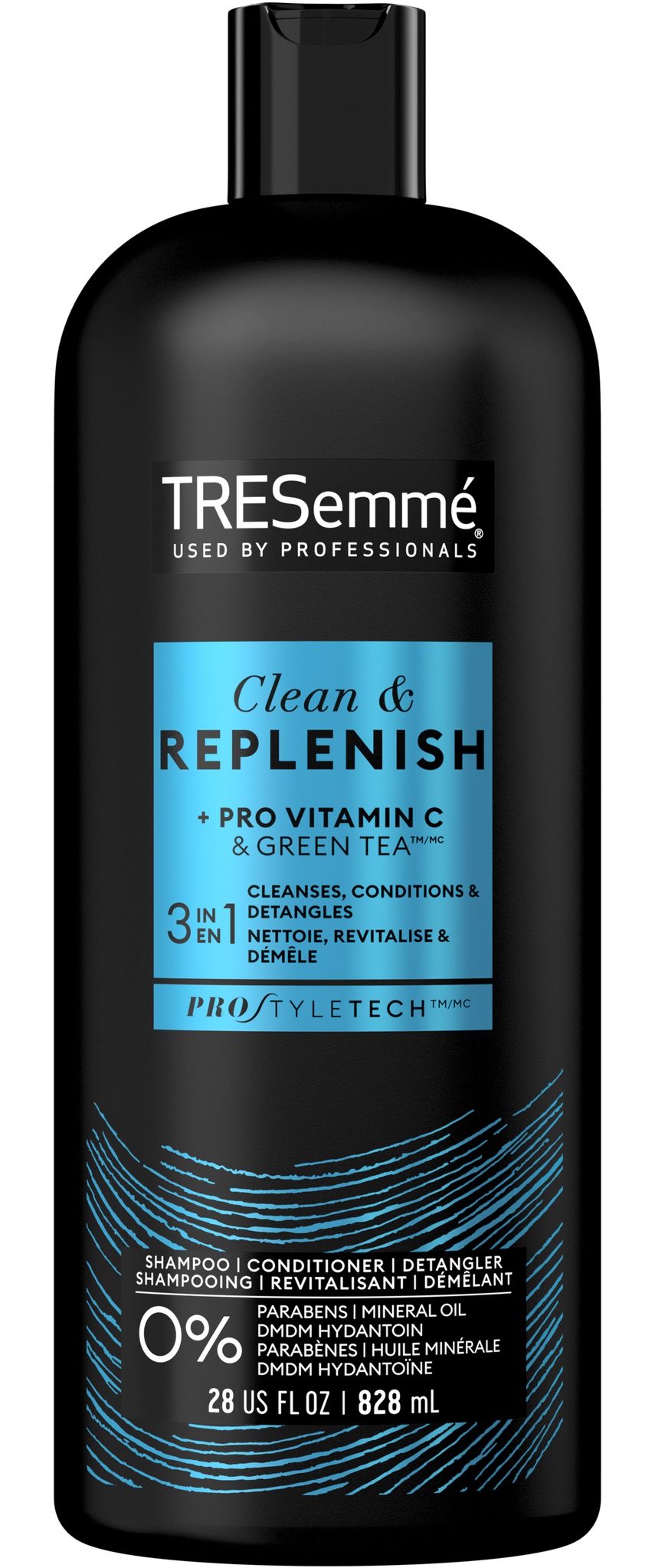 TRESemmé Clean And Replenish + Pro Vitamin C And Green Tea 3 In 1 Cleanse, Condition, Detangle Shampoo