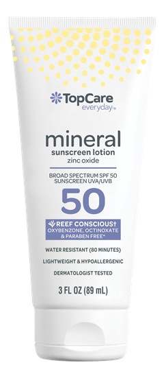 Top Care Topcare Mineral Sunscreen Lotion, Broad Spectrum SPF50