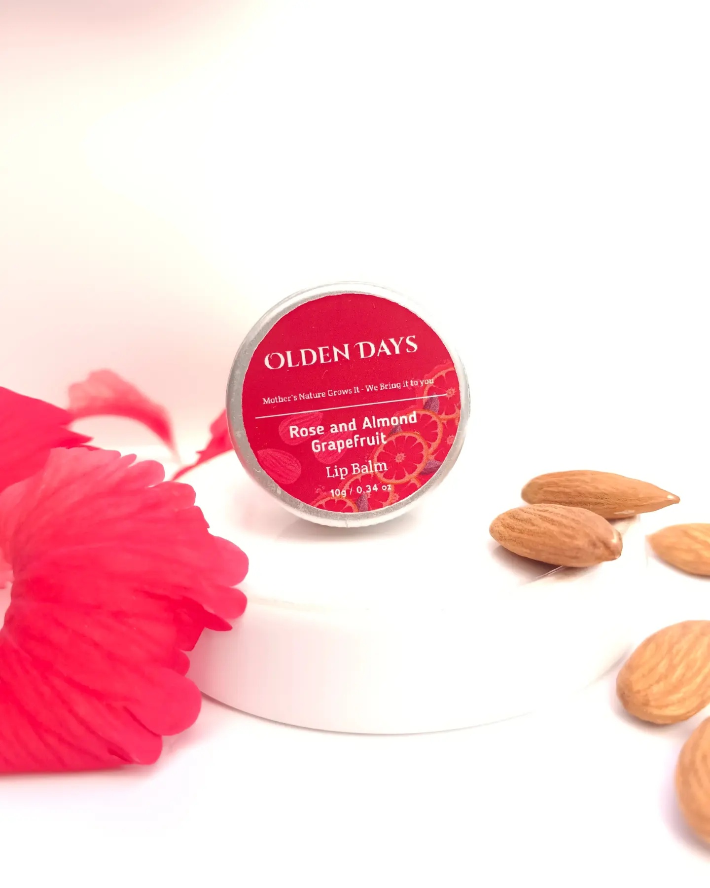 Olden Days Rose Almond Grapefruit Lip Balm