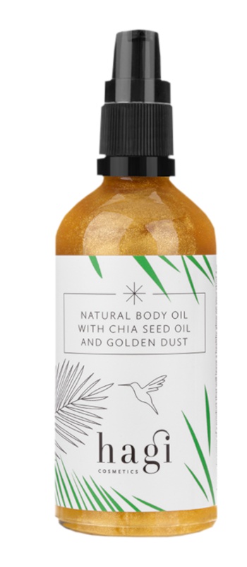 Hagi Natural Body Oil With Chia Seed Oil And Golden Dust