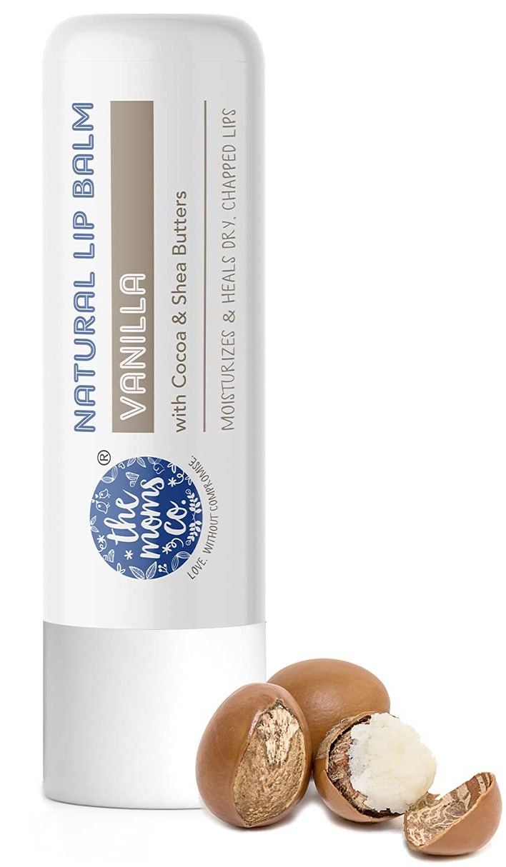 The Mom's Co. Natural Lip Balm I Non Sticky I Protects & Nourishes Dry Chapped Lips I Shea & Cocoa Butter (vanilla)