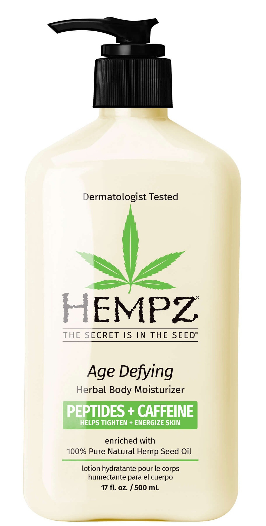 Hempz Age Defying Herbal Body Moisturizer, Peptides + Caffine