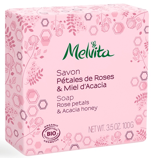 MELVITA Soap Rose Petals & Acacia Honey