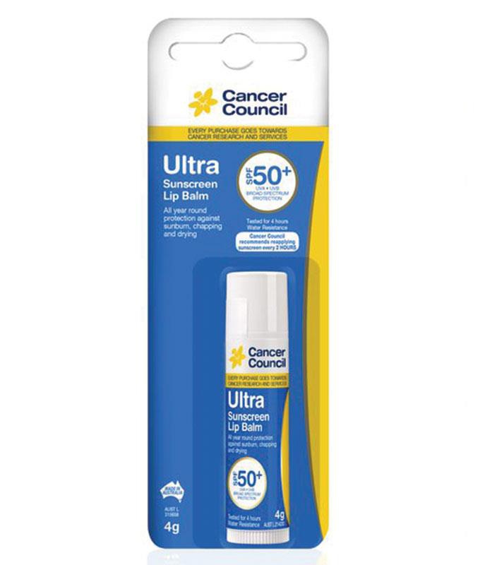 Cancer Council SPF 50+ Ultra Sunscreen Lip Balm