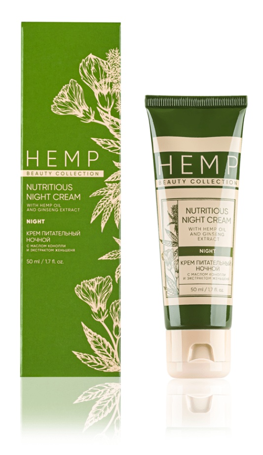 hemp + Intensive Nourishing Night Cream Of The Face Skin