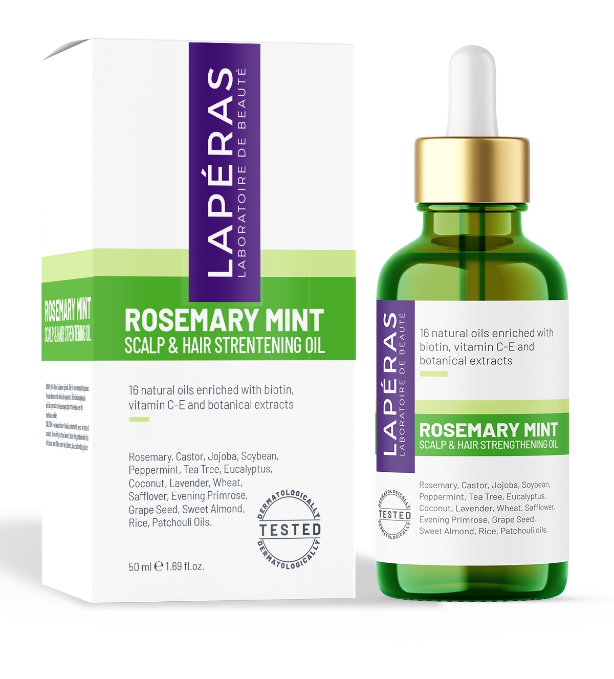 LAPÉRAS Rosemary Mint Hair & Scalp Strengtening Oil