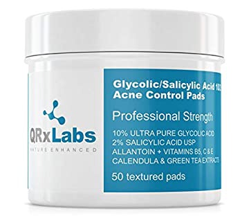 QRxLabs Glycolic/Salicylic Acid 10/2 Acne Control Pads