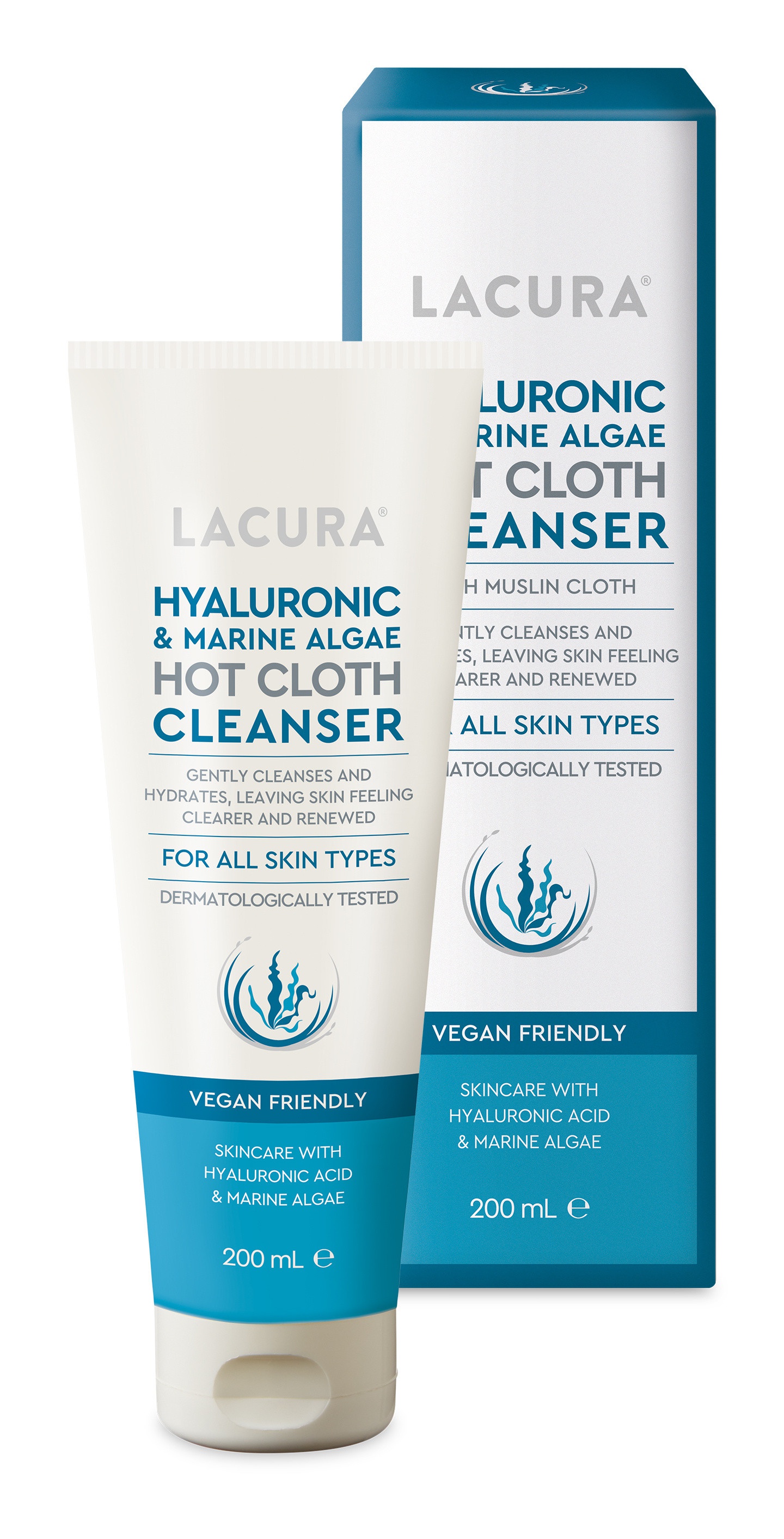 LACURA Hyaluronic & Marine Algae Hot Cloth Cleanser