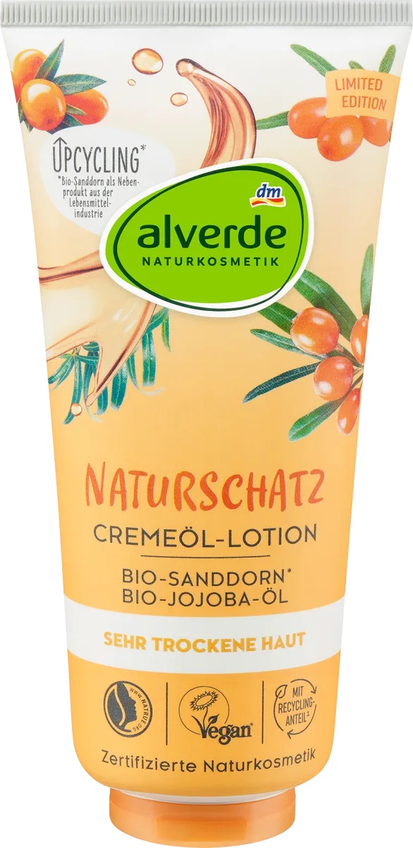 alverde Naturschatz Cremeöl-Lotion Bio-Sanddorn & Bio-Jojobaöl