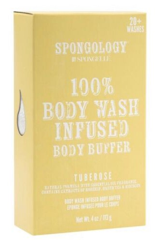 Spongology 100% Body Wash Infused Body Buffer - Tuberose