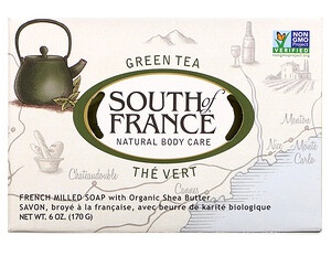 South of France Green Tea, French Milled Bar Soap With Organic Shea Butter
