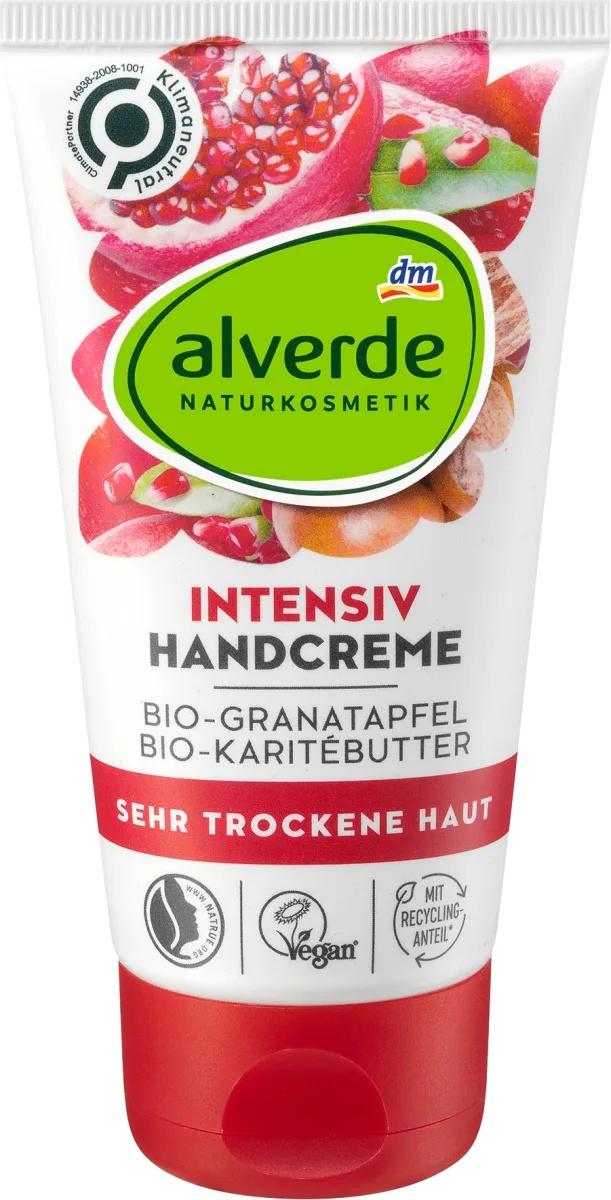 alverde Intensiv Handcreme Bio-Granatapfel