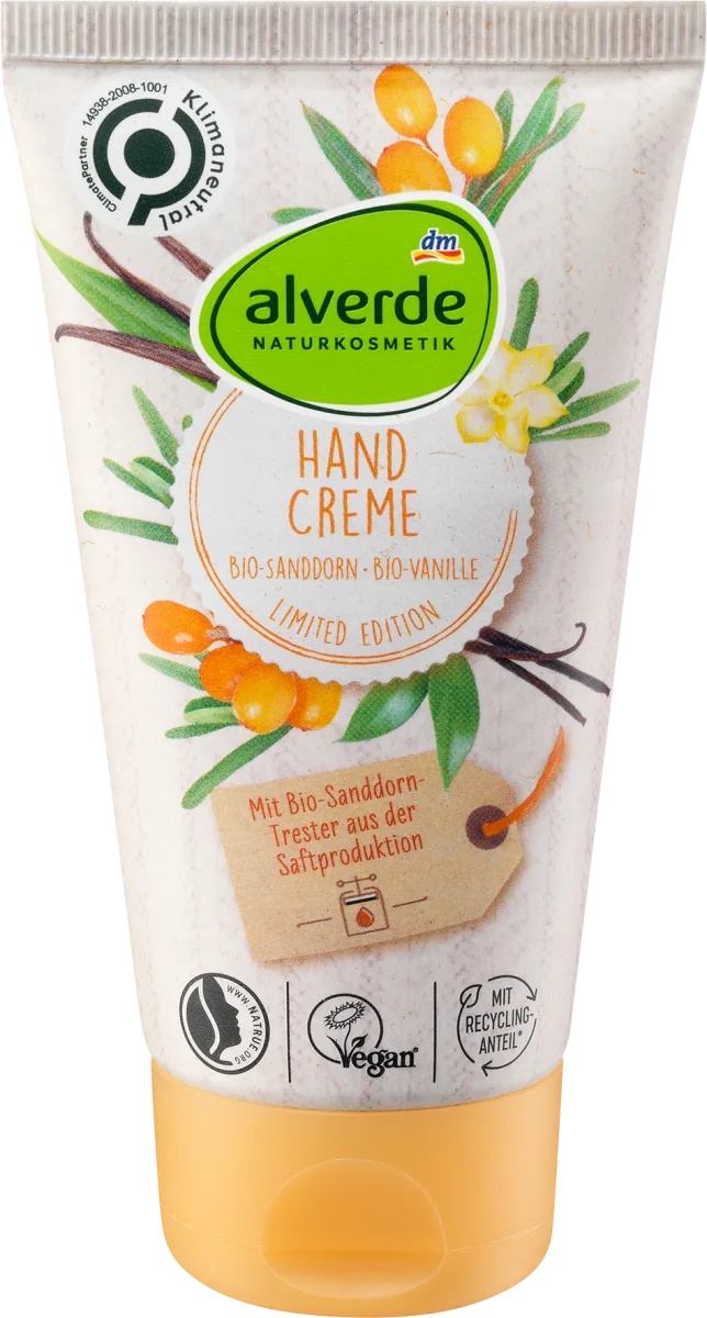 alverde Handcreme Bio-Sanddorn Bio-Vanille