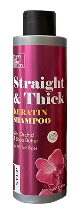 Mineralium Shampoo Straight And Thick Keratin - Orchid And Shea Butter