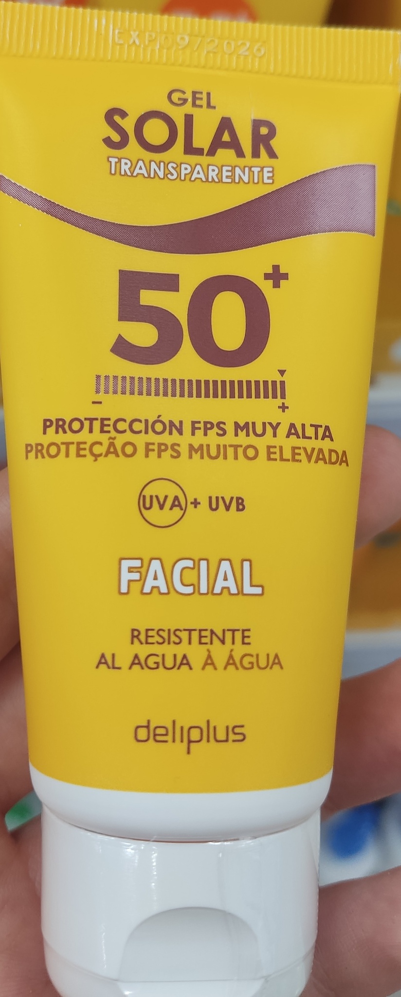 Deliplus Gel Solar Transparente 50+ Facial