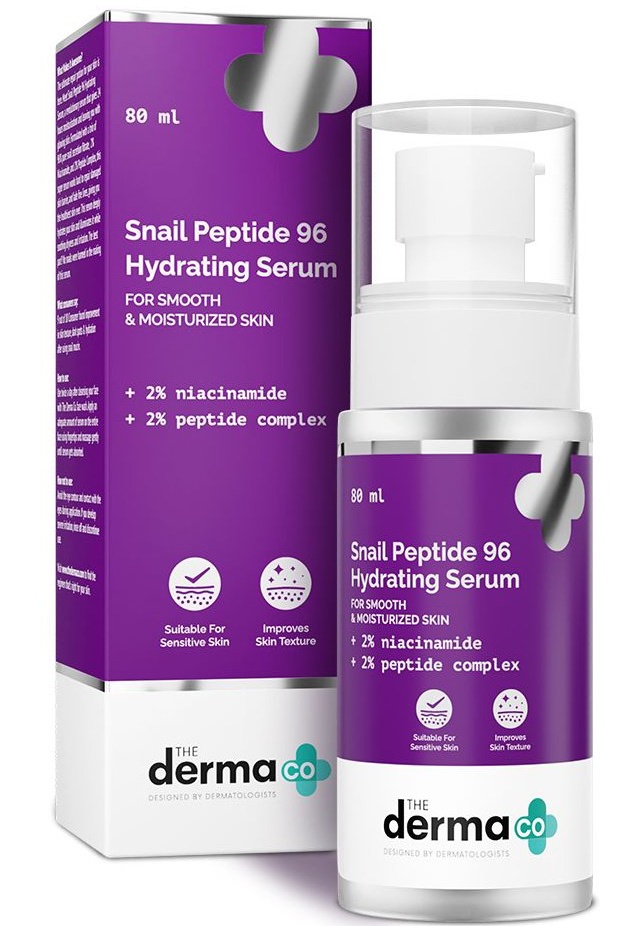 The derma CO Snail Peptide 96 Hydrating Serum With Snail Mucin & Peptide Complex For Smooth & Moisturized Skin -