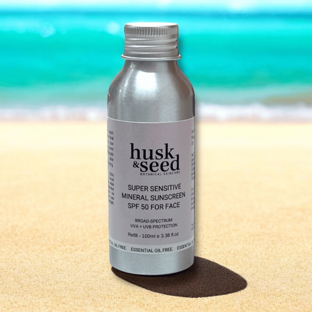 Husk and Seed Super Sensitive Mineral Sunscreen SPF 50 (for Face)