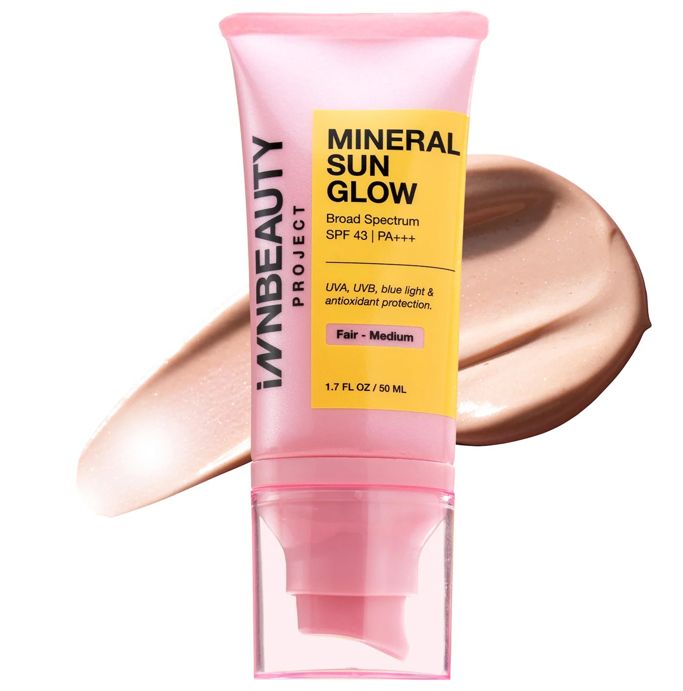 Innbeauty Project Mineral Sun Glow Broad Spectrum SPF 43 Pa +++ With Peptides And Vitamin C