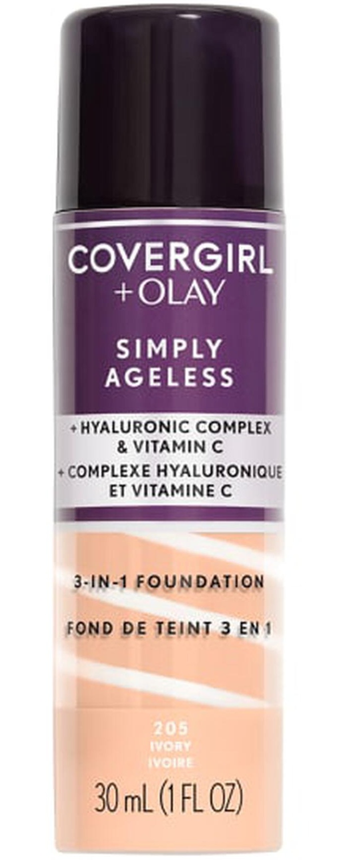 Covergirl + Olay Simply Ageless + Hyaluronic Complex + Vitamin C 3 In 1 Foundation