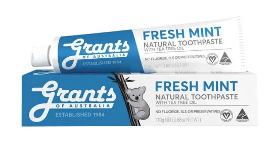 Grants of Australia Toothpaste Fresh Mint With Certified Organic Tea Tree Oil