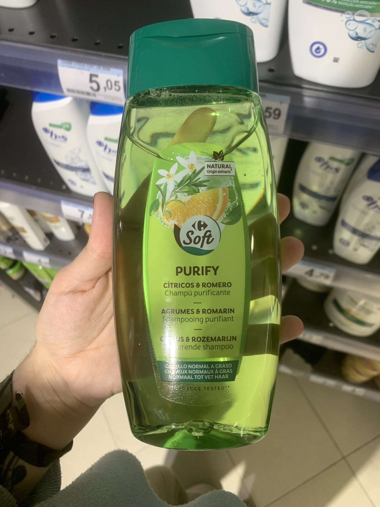 Soft (Carrefour) Purify Cítricos & Romero Champú Purificante