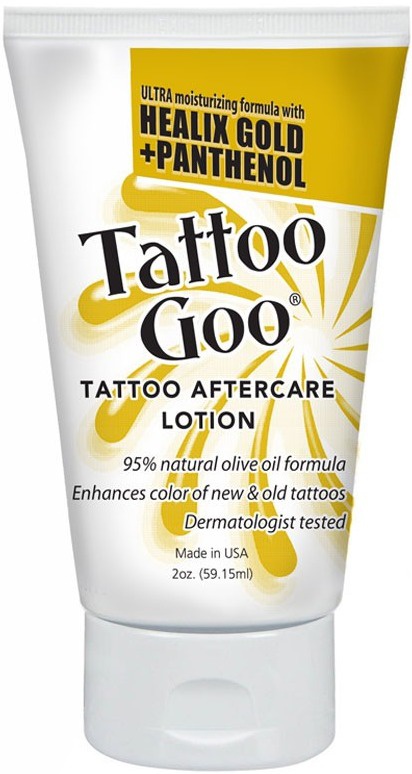 tattoo goo tattoo aftercare lotion with healix gold panthenol front photo original