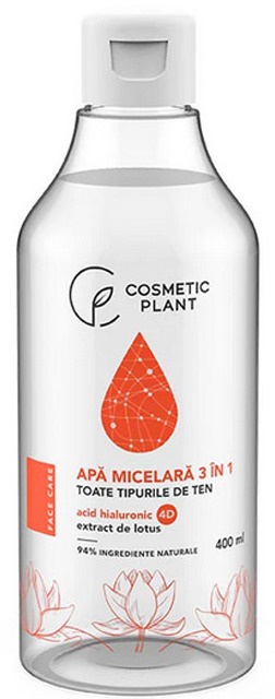 Cosmetic Plant Apă Micelară 3 În 1 Cu Acid Hialuronic 4d & Extract De Lotus