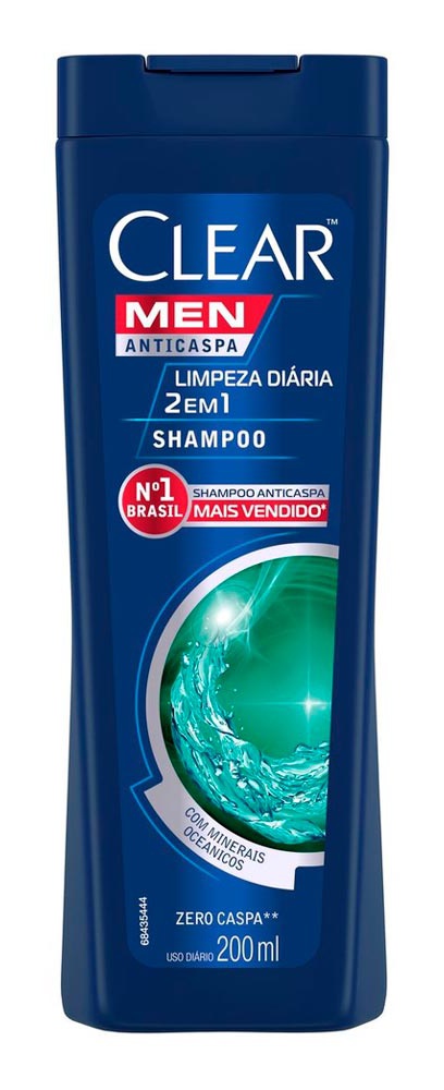 Clear Men Limpeza Diária Anticaspa 2 Em 1