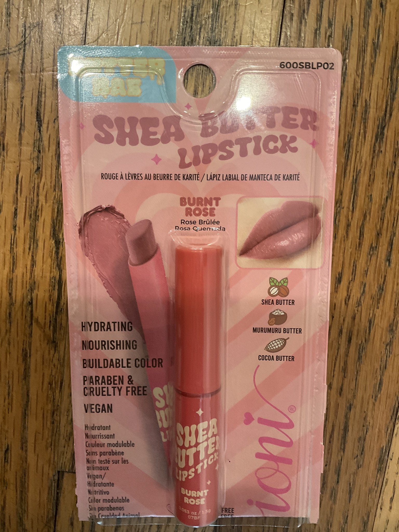 Ioni Cosmetics Butter Bar Shea Butter Lipstick - Burnt Rose Shade