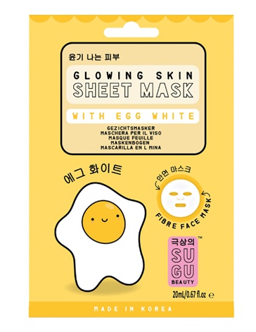 SUGU Glowing Skin Sheet Mask With Egg White